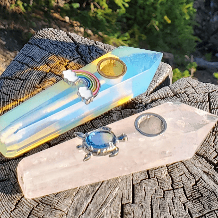 Sky Blue Crystal Pipes 
