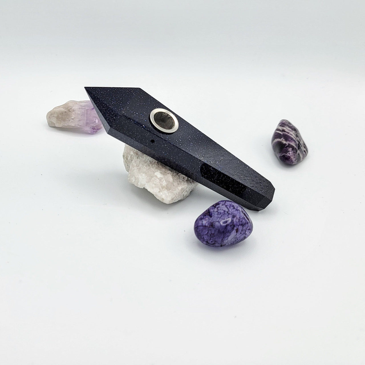 Starry Night (Blue Goldstone) Crystal Pipes 