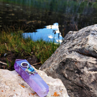 Thumbnail for Amethyst Crystal Pipe, from crystalpipes.ca the most reliable and complete website for crystal pipes