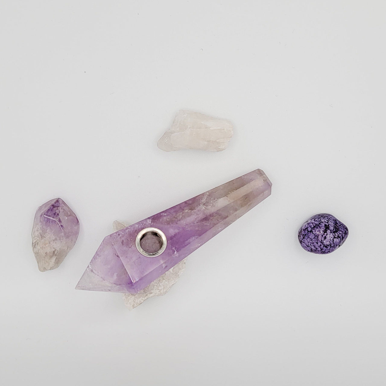 Amethyst Pipe, check also our obsidian pipe. crystal pipes are intended for any use you feel like