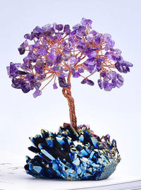Thumbnail for Amethyst & Titanium Quartz Crystal Tree Crystal Pipes Big 