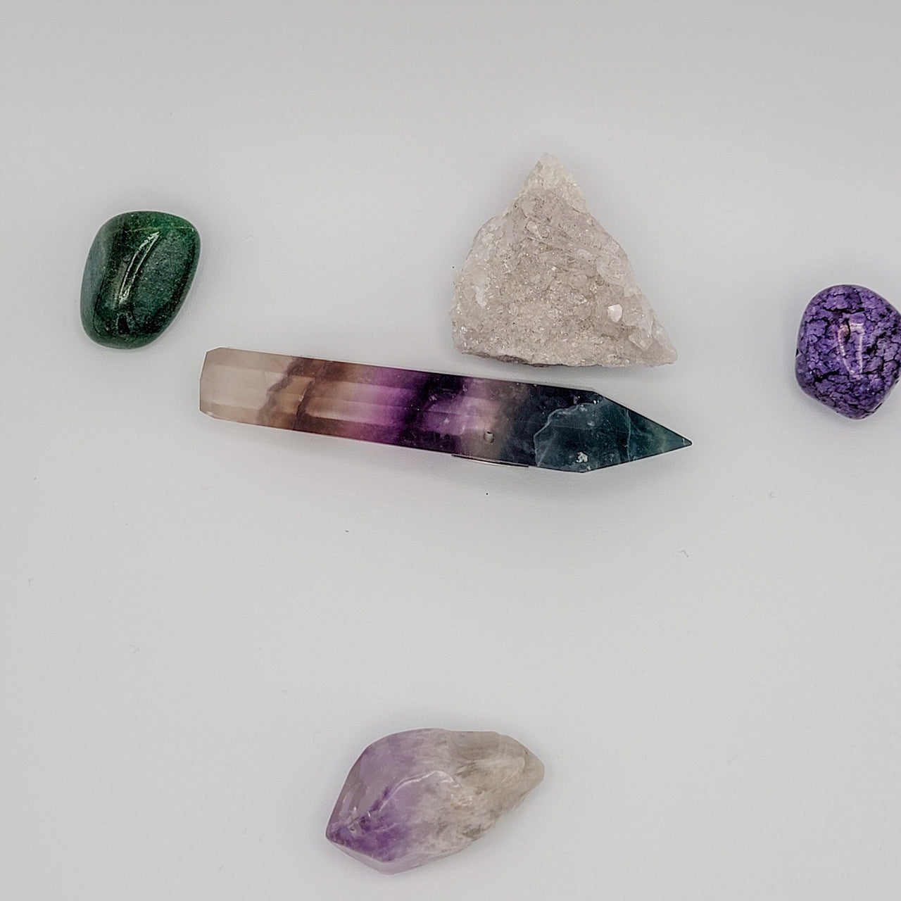 Aurora Borealis Fluorite Crystal Pipe - Refresh your life with the beautiful power of nature.