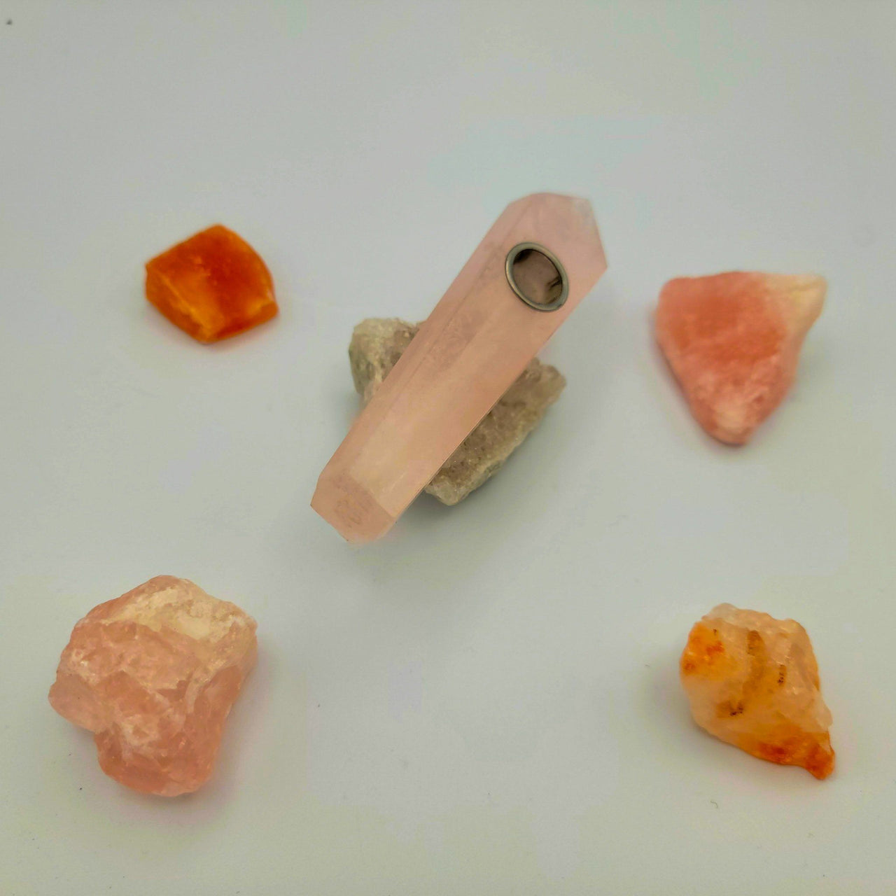 Rose Quartz Crystal Pipe. Check our categories, each collection is wicked af. Highest quality of pipes, heart shaped pipes and much more. Classy, beautiful, a good way to show your love gifting a special one.
