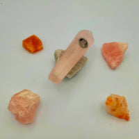 Thumbnail for Rose Quartz Crystal Pipe. Check our categories, each collection is wicked af. Highest quality of pipes, heart shaped pipes and much more. Classy, beautiful, a good way to show your love gifting a special one.