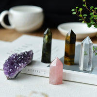 Thumbnail for Gemstone Variety Set (4 Wands & 1 Chunky Amethyst Cluster) Crystal Pipes 
