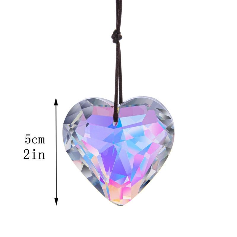 Heart Shaped Quartz Suncatcher Crystal Pipes 