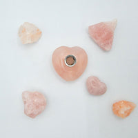 Thumbnail for Heart Shaped Rose Quartz Crystal Pipes 
