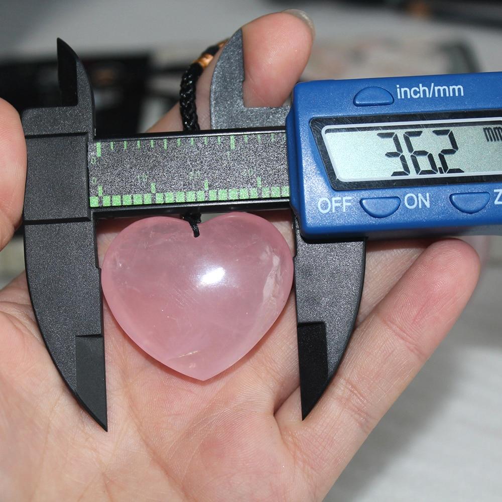 Heart Shaped Rose Quartz Pendant Crystal Pipes 