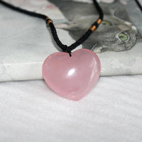 Thumbnail for Heart Shaped Rose Quartz Pendant Crystal Pipes 