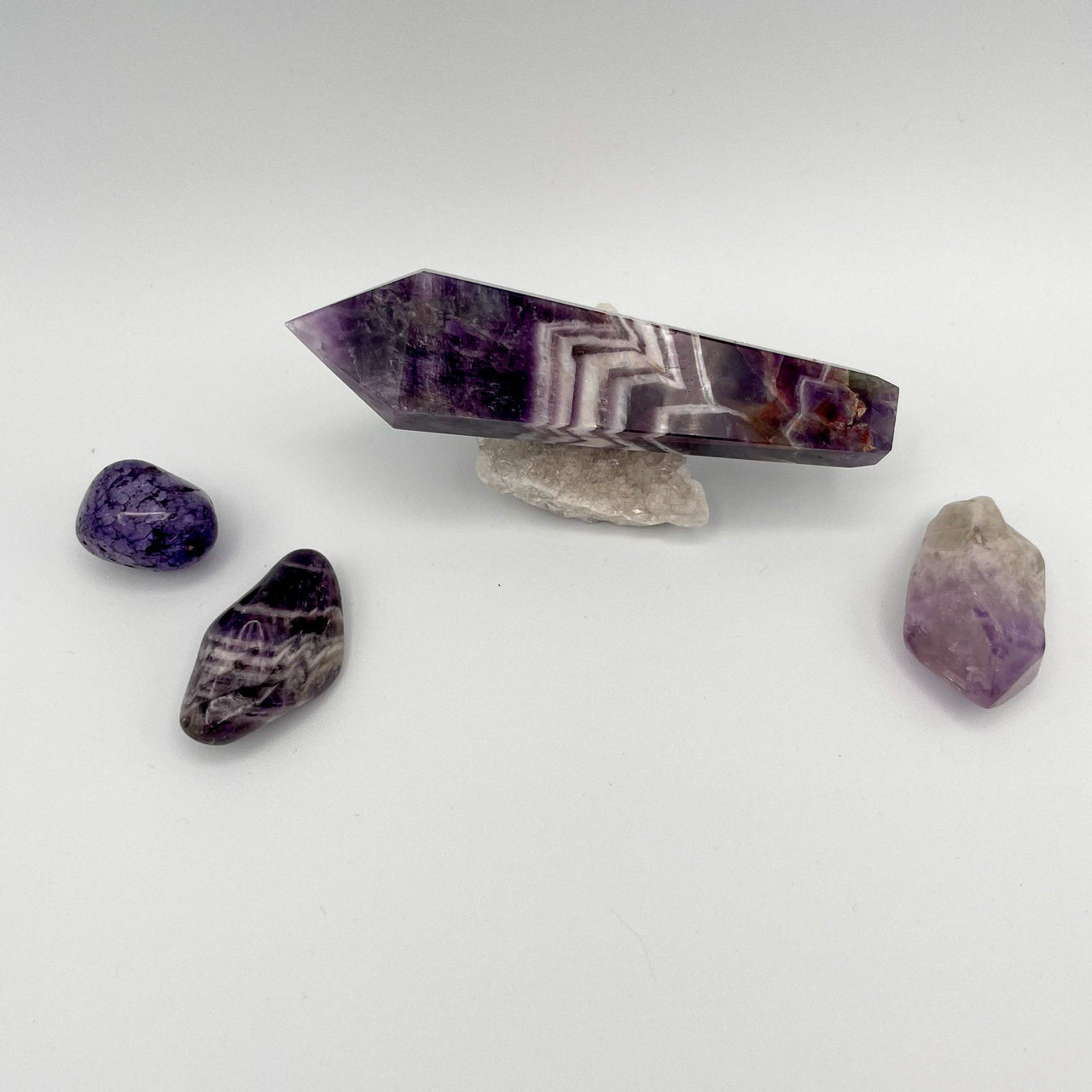 Purple Dream (Chevron Amethyst) Crystal Pipes 