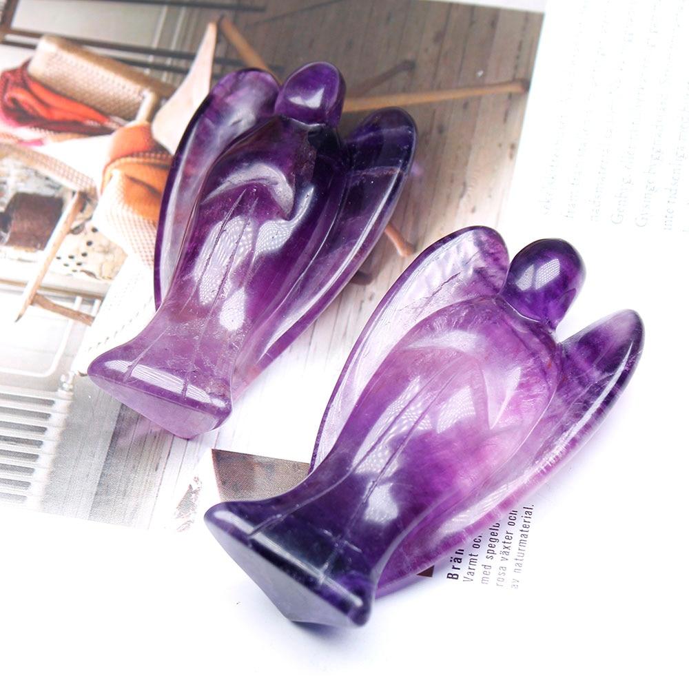Purple Fluorite Angel Crystal Pipes 