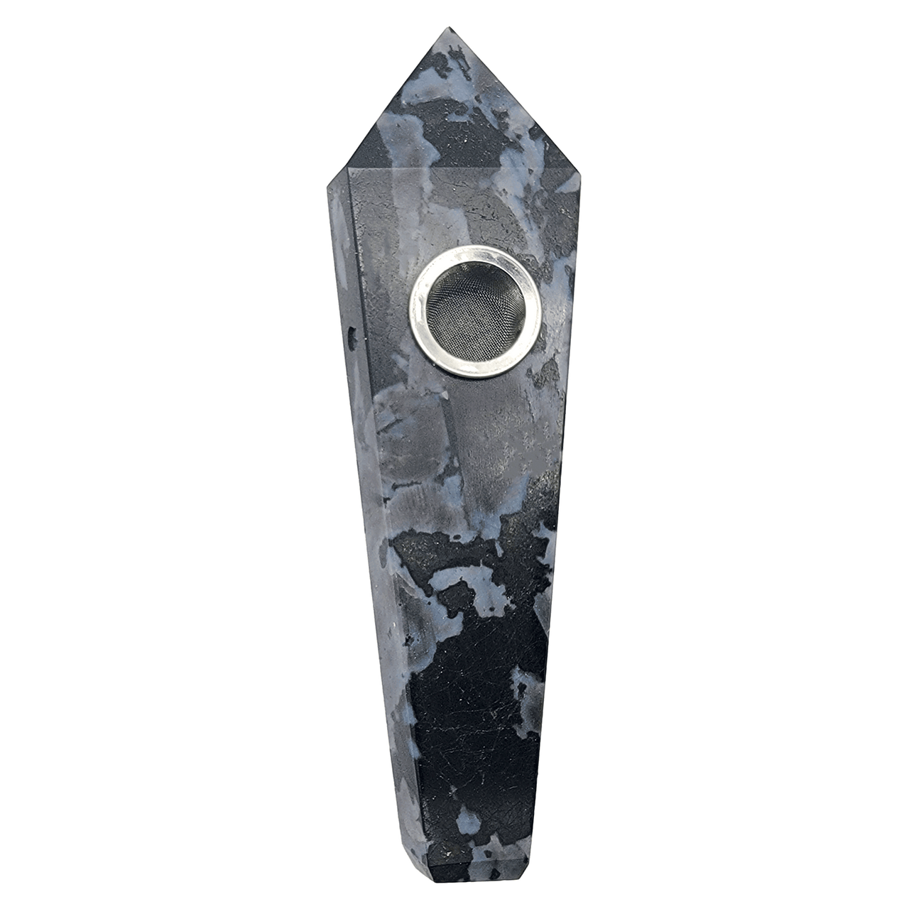 Rock And Roses (Black Alabaster) Crystal Pipes 
