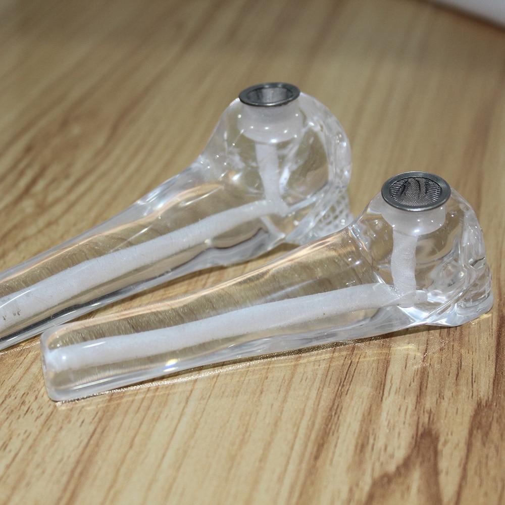 Skull Shaped Clear Quartz Crystal Pipes 
