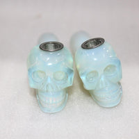 Thumbnail for Skull Shaped Sky Blue Crystal Pipes 