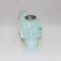 Thumbnail for Skull Shaped Sky Blue Crystal Pipes 