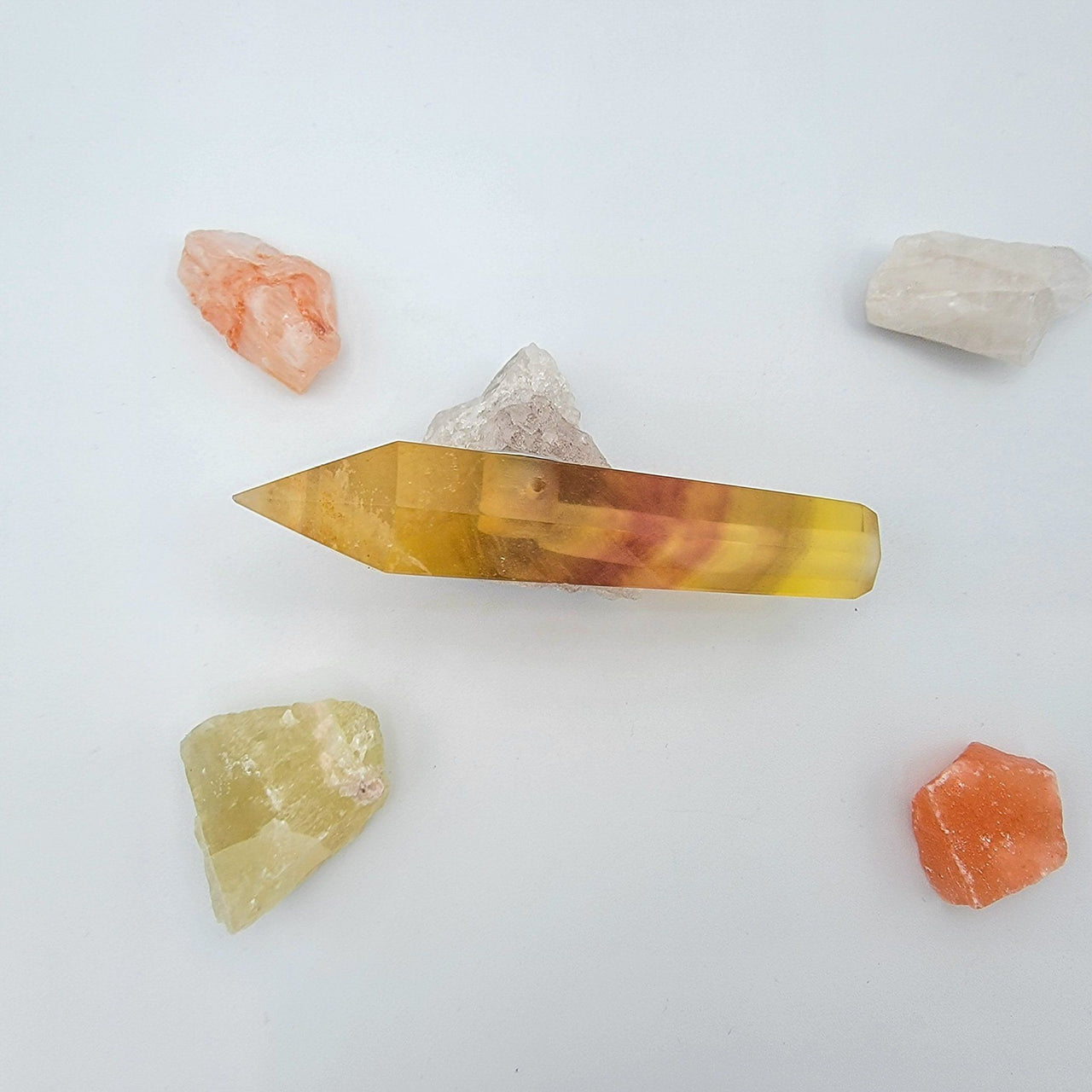 Yellow Fluorite Crystal Pipes 